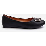 Boto Black Eco Leather Ballerinas with Decoration Enicoria | ePonuda.com