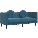 Maison Chic kavč - Sofa - Kanape dvosed z blazinami moder žamet, (21726718) | Shoptok.si