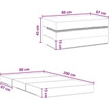 SOFA na razvlačenje 80 x 67 x 45 cm Plava | Eponuda.com