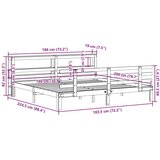  Okvir kreveta s uzglavljem voštano smeđi 180x200 cm od borovine | shoptok.hr