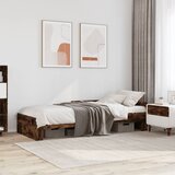 Maison Chic Posteljni okvir - Enojna postelja - Postelja za odrasle brez vzmetnice hrast 90x200 cm inženirski les-J7286, (21765722) | Shoptok.si