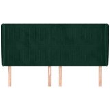  Uzglavlje s ušima tamnozeleno 203x23x118/128 cm baršunasto | shoptok.hr