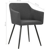  Blagovaonske stolice od tkanine 4 kom tamnosive | shoptok.hr