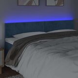  LED posteljno vzglavje temno modro 180x5x78/88 cm žamet, (20932228) | Shoptok.si