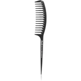 Carbon Fibre Fashion Comb with a long tail and wavy frame glavnik za lase 21,5 x 3 cm