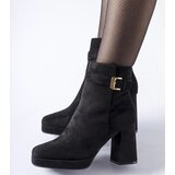 Gemre Black insulated classic eco-leather block heel boots Caio | shoptok.hr