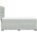  Box spring krevet s madracem svjetlosivi 90x190 cm baršunasti | shoptok.hr