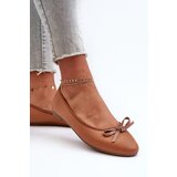 Boto Ballerinas Eco Leather With Bow Camel Sandal | shoptok.hr