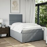  Krevet s oprugama i madrac svjetlosivi 120 x 200cm od tkanine | shoptok.hr