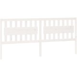  Uzglavlje za krevet bijelo 205,5x4x100 cm od masivne borovine | shoptok.hr