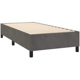 Box spring krevet s madracem tamnosivi 90x190 cm baršunasti | shoptok.hr
