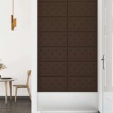  Zidne ploče od umjetne kože 12 kom smeđe 60 x 30 cm 2 16 m² | shoptok.hr