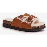 Boto Women's Slippers With Buckles And Fur Camel Ezilena | Eponuda.ba