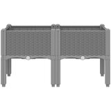  Vrtna sadilica s nogama svjetlosiva 80 x 40 x 42 cm PP | Eponuda.ba