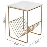 Premier Housewares Pomoćni stol s mramornom pločom 40x40 cm Mandoli – | shoptok.hr