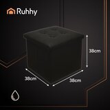 Ruhhy 25779 zložni tabure s prostorom za shranjevanje 39 L, do 100 kg – črn | Shoptok.si