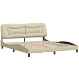 vidaXL Okvir za krevet s uzglavljem krem 180 x 200 cm od tkanine | shoptok.hr