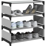 vidaXL Stalak za cipele 4 razine sivi 54x28x55 cm netkana tkanina | shoptok.hr