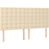 vidaXL Posteljno vzglavje 4 kosa krem 90x5x78/88 cm blago, (20933252) | Shoptok.si