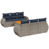  Vrtni set od 7 dijelova s jastucima, sivi poliratan | shoptok.hr