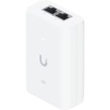 Ubiquiti U-POE+ adapter 30W, powers UniFi PoE+ devices, reduce dependency on PoE switch power, Contains RJ45 data input, AC cable with earth ground, and PoE+ output | Eponuda.ba