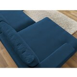 Bobochic Paris Temno modra kotna sedežna garnitura iz rebrastega žameta (v obliki črke "U") Leonard – | Shoptok.si