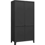 vidaXL industrijska garderobna omara črna 90x50x180 cm kovinska | Shoptok.si
