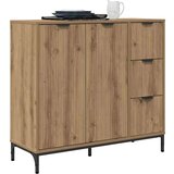 vidaXL Strani šal artisan hrast 89.5 x 33 x 82 cm Konstruiran les | Shoptok.si