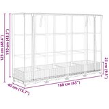  Povišena gredica s pokrovom za staklenik izgled ratana 160x40x123 cm | shoptok.hr