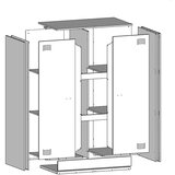 vidaXL Komoda ružičasti 67 x 39 x 107 cm čelična Cijene