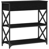 Konferencijska stolica Crna hrast 75x28x75 cm inženjerski drvo i čelik | shoptok.hr