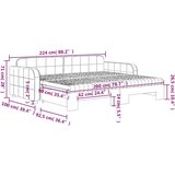 vidaXL Dnevni krevet na razvlačenje tamnosivi 90 x 200 cm baršunasti | shoptok.hr