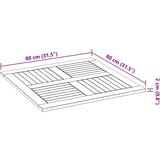vidaXL Stolna ploča 80x80x2,2 cm četvrtasta od masivnog drva bagrema | shoptok.hr