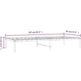 Metalni okvir za krevet crni 90 x 200 cm | shoptok.hr