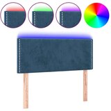 vidaXL LED posteljno vzglavje temno modro 100x5x78/88 cm žamet | Shoptok.si