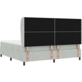  Box Spring postelja z vzmetnico svetlo siva 200x200 cm žamet, (22051158) | Shoptok.si
