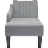 vidaXL Počivalnik z desnim naslonom za roke sivo | Shoptok.si
