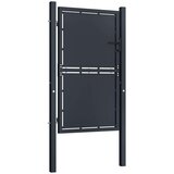 vidaXL Vrtna vrata iz jekla 100x200 cm antracitna | Shoptok.si