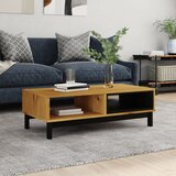vidaXL Klubska mizica FLAM 100x50x32,5 cm trdna borovina | Shoptok.si