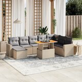  The Living Store Vrtna garnitura 9-delna z blazinami bež poli ratan - Vrtna Sedežna Garniture, (21479854) | Shoptok.si
