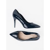 Shelvt Navy blue patent pumps with a stiletto heel | ePonuda.com