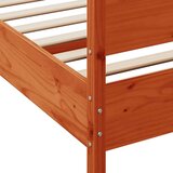  Okvir kreveta s uzglavljem voštano smeđi 200x200 cm od borovine | shoptok.hr