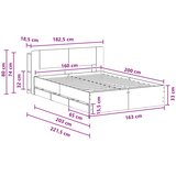  Okvir kreveta s pohranom Crna 160 x 200 cm Konstruirano drvo | shoptok.hr