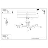 Nice Lamps Črna/v naravni barvi stropna svetilka 58x85 cm Dazzle – | Shoptok.si