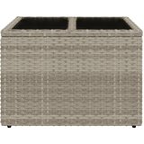  Vrtni stol sa staklenom pločom 55x55x37 cm od poliratana | Eponuda.com