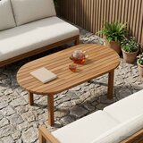  Gornji dio stola 90 x 45 x 3,5 cm Ovalni Čvrsto teak drvo Slike