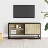 vidaXL TV omarica sonoma hrast 80x34,5x40 cm inženirski les in kovina | Shoptok.si