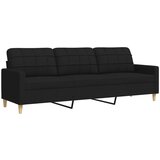 Maison Chic kavč - Sofa - Kanape trosed črn 210 cm blago, (21726483) Cene