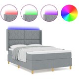 Box spring krevet Svijetlo siva 160 x 200 cm tkanina | shoptok.hr