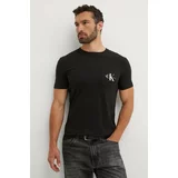 Calvin Klein Jeans Bombažna kratka majica moška, črna barva, J30J320936